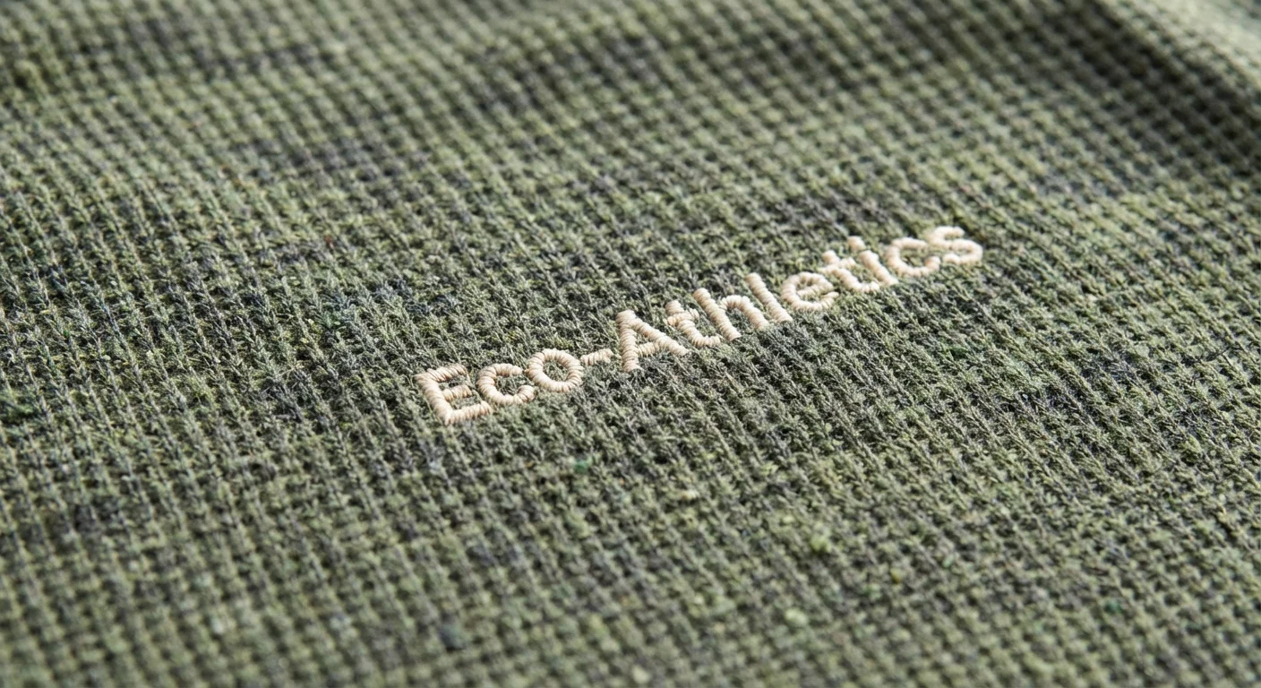Close-up on the sustainable fabric of a custom sports shirt.